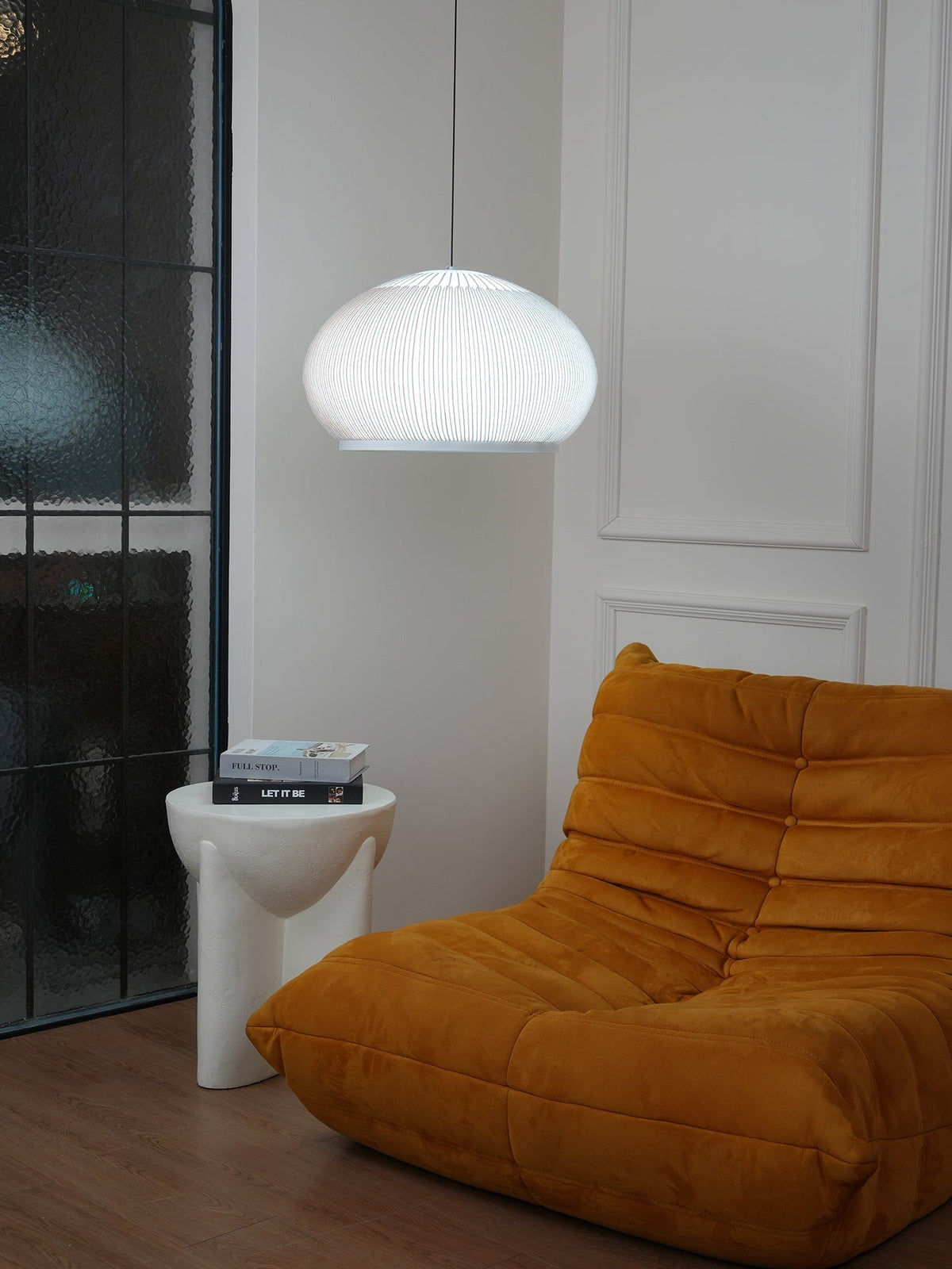Lineiella lampada a sospensione in tessuto minimalista