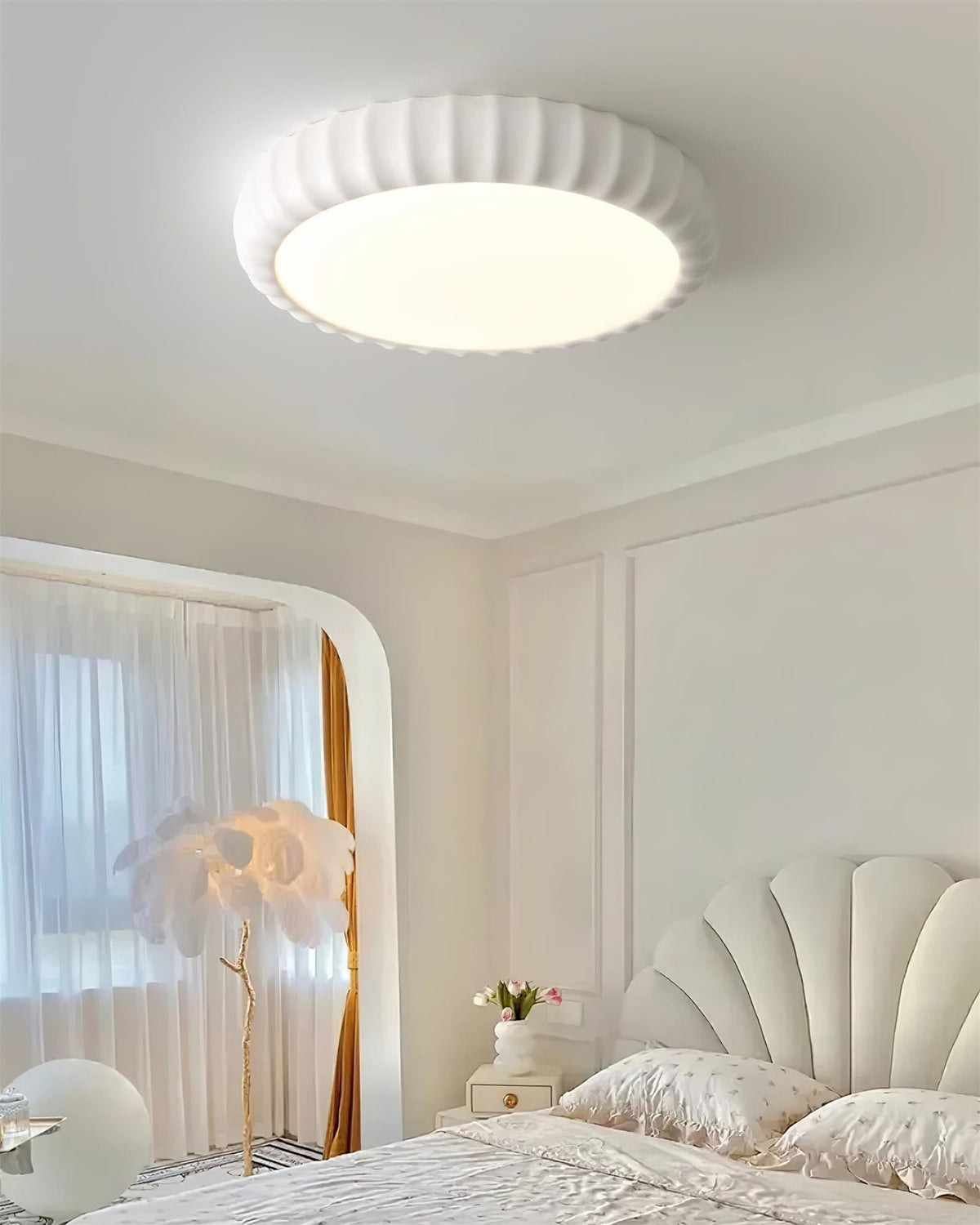Lampada da soffitto in resina verde minimalista moderna