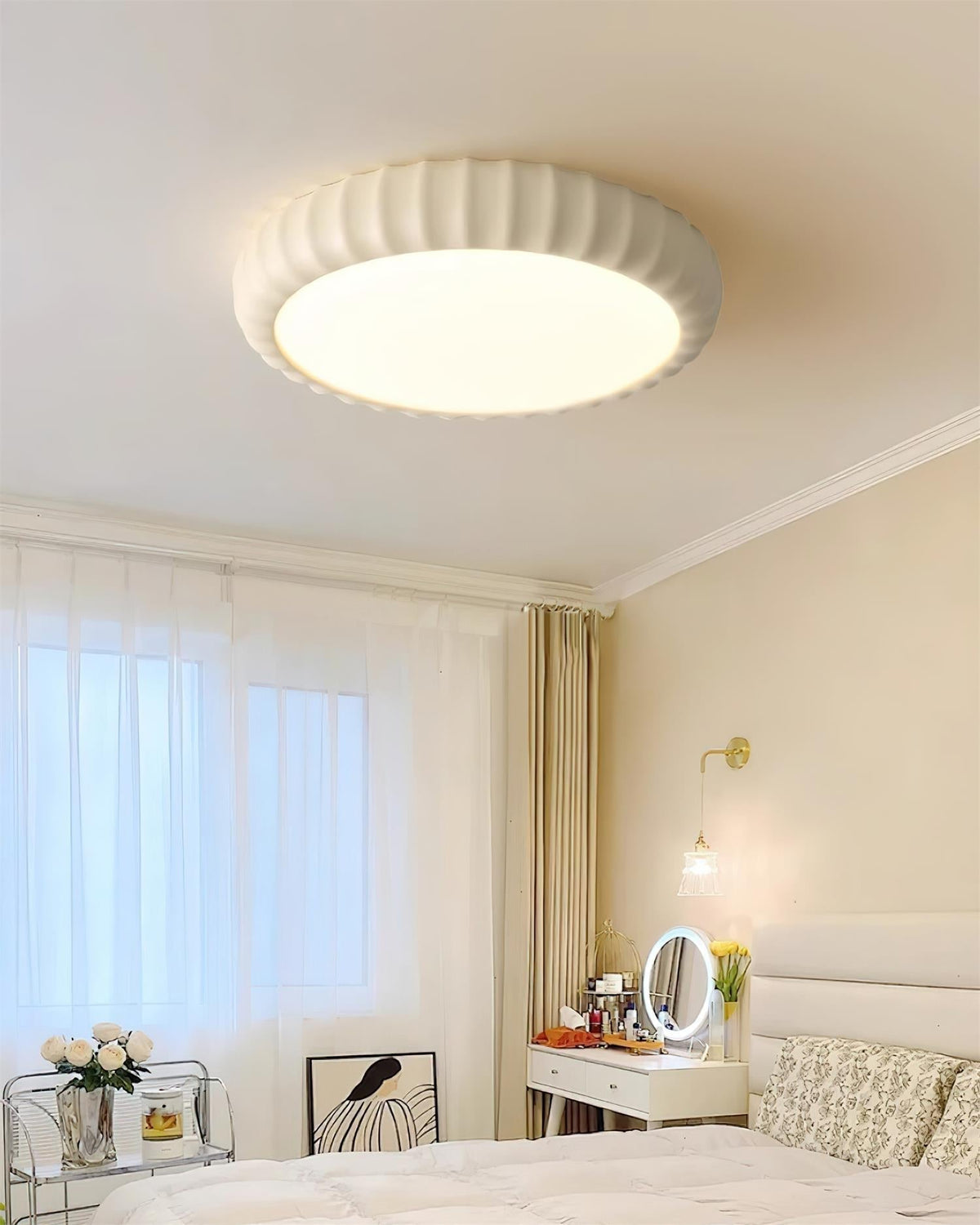 Lampada da soffitto in resina verde minimalista moderna