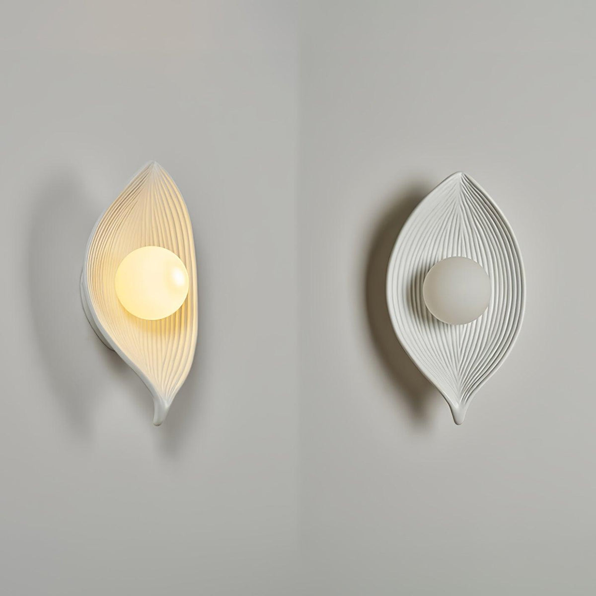 Lirixa lampada da parete in resina a foglia Canoe