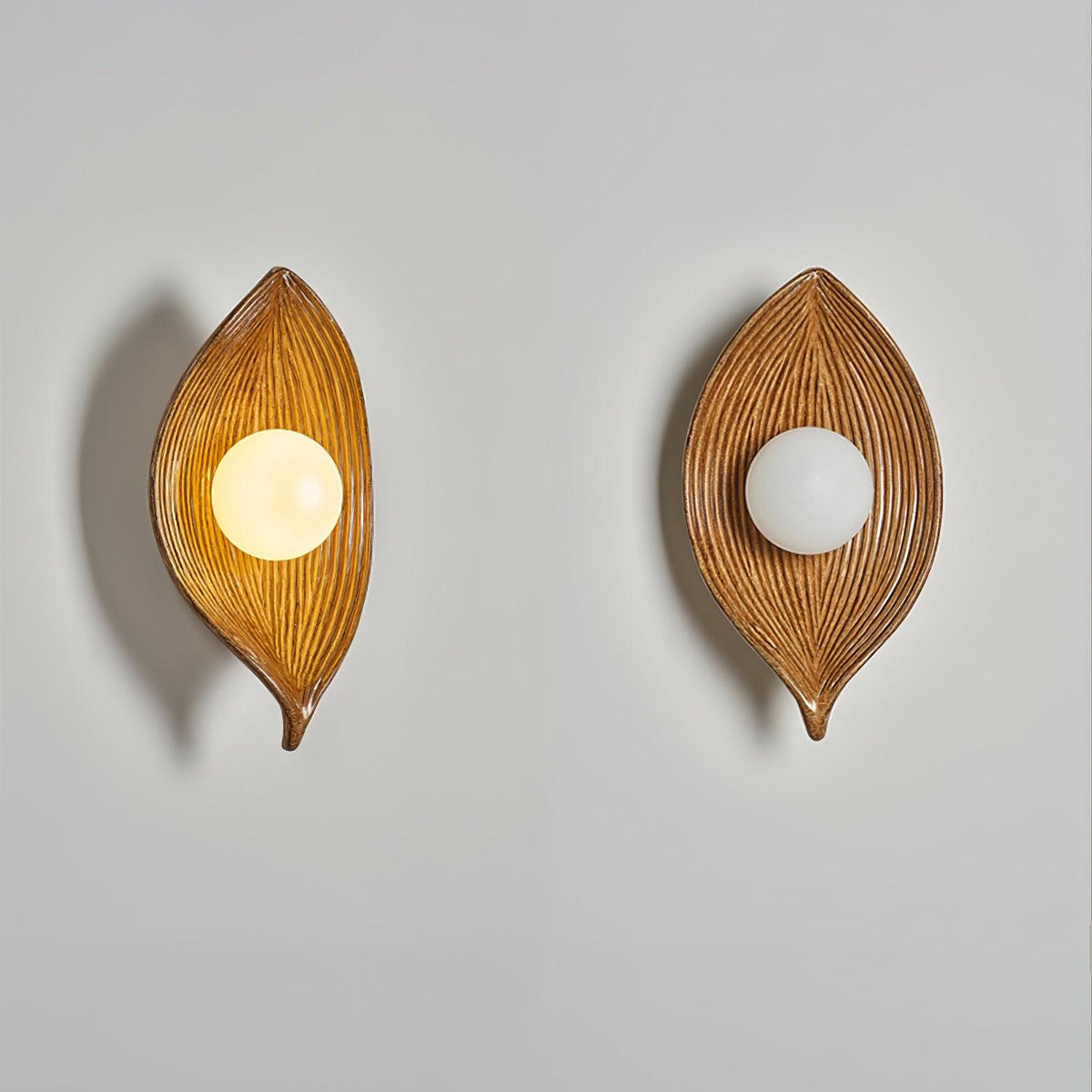 Lirixa lampada da parete in resina a foglia Canoe