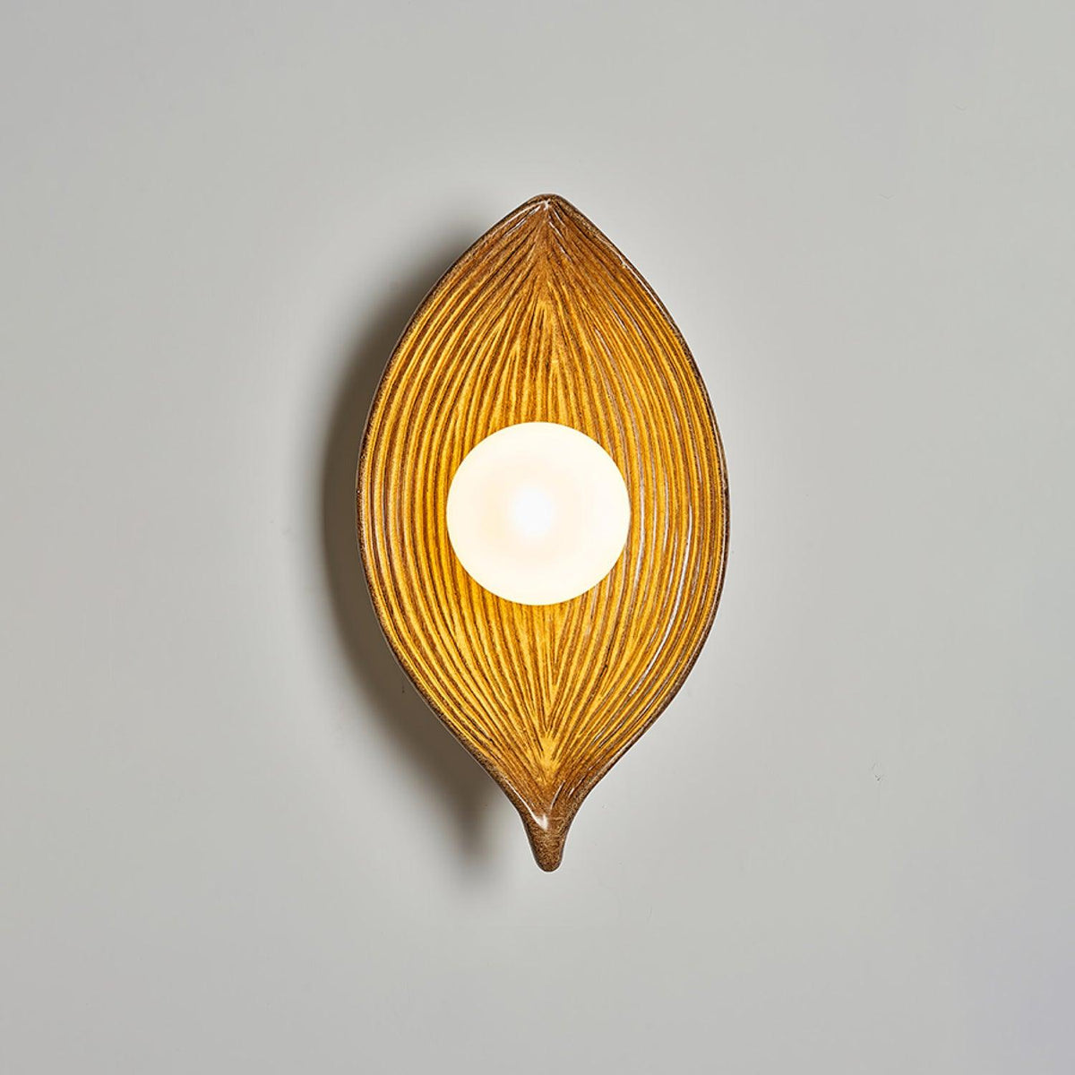 Lirixa lampada da parete in resina a foglia Canoe