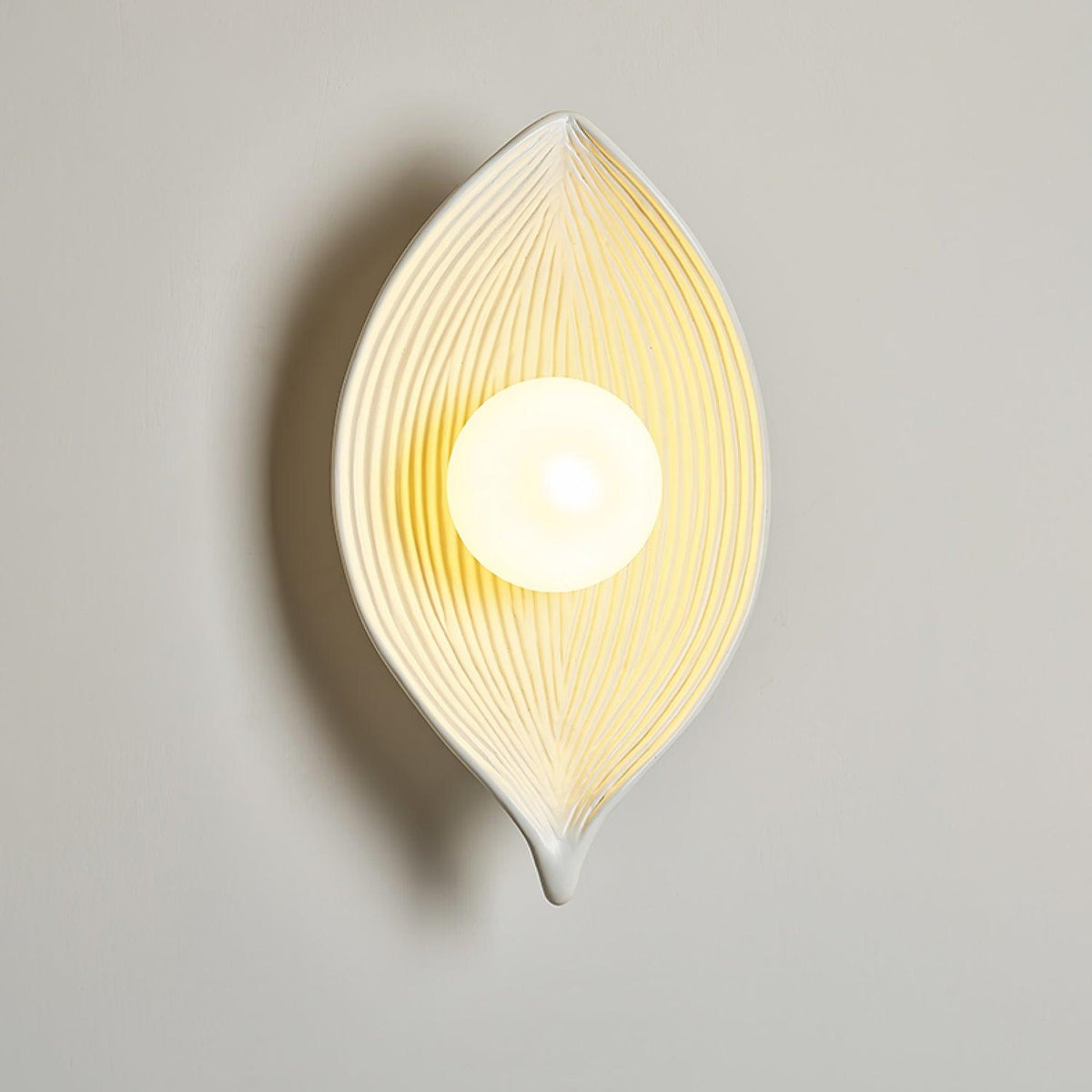 Lirixa lampada da parete in resina a foglia Canoe