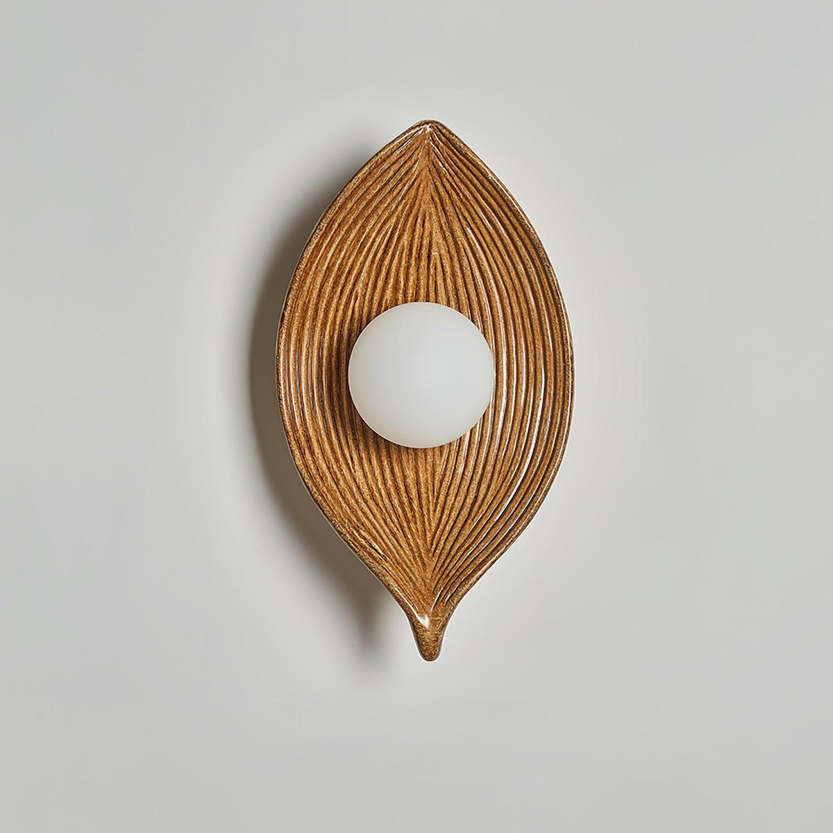 Lirixa lampada da parete in resina a foglia Canoe