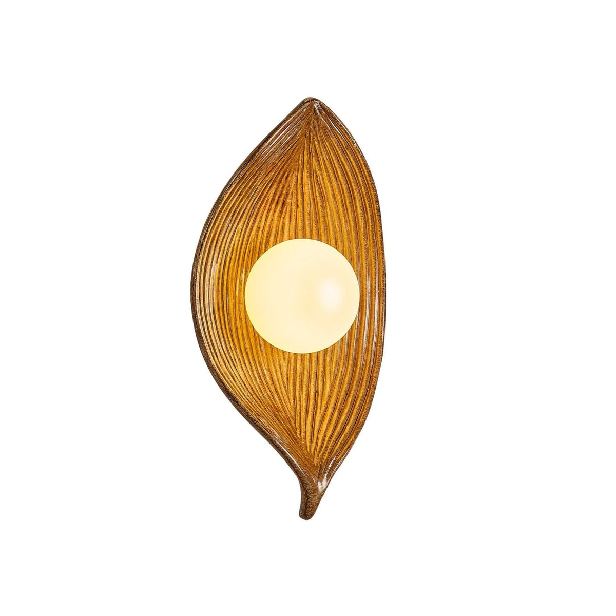 Lirixa lampada da parete in resina a foglia Canoe
