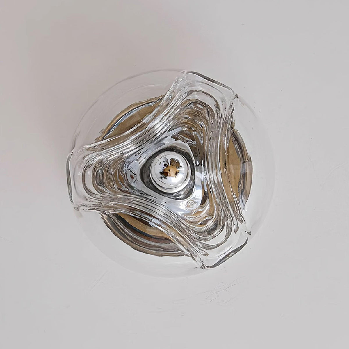 Lampada da parete Swirl Texture Clear ambra Fumé Grigio moderno