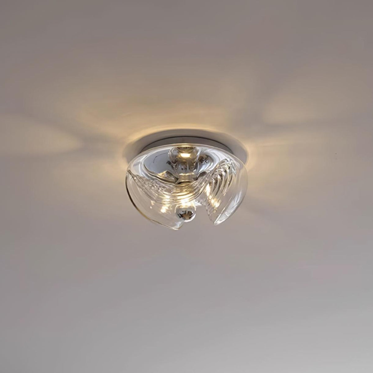 Lampada da parete Swirl Texture Clear ambra Fumé Grigio moderno