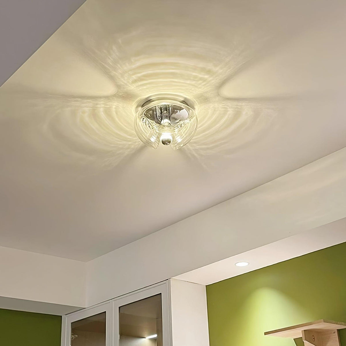 Lampada da parete Swirl Texture Clear ambra Fumé Grigio moderno