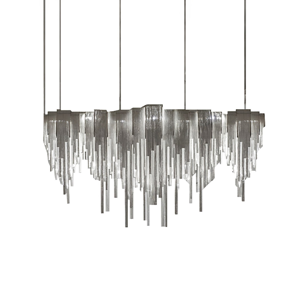 Tarien lampadario a Catene Stratificate in Nichel lusso