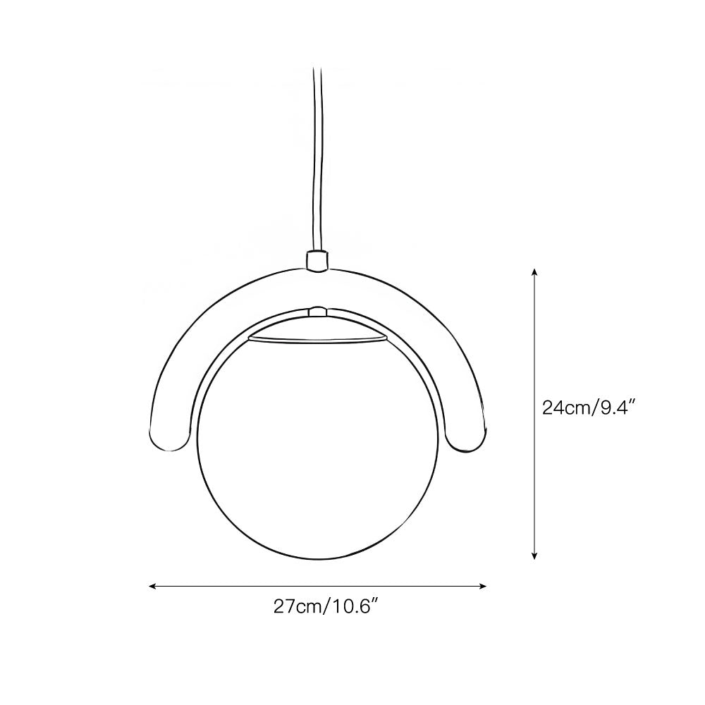 Elowis Linear Ball lampada a sospensione a globo