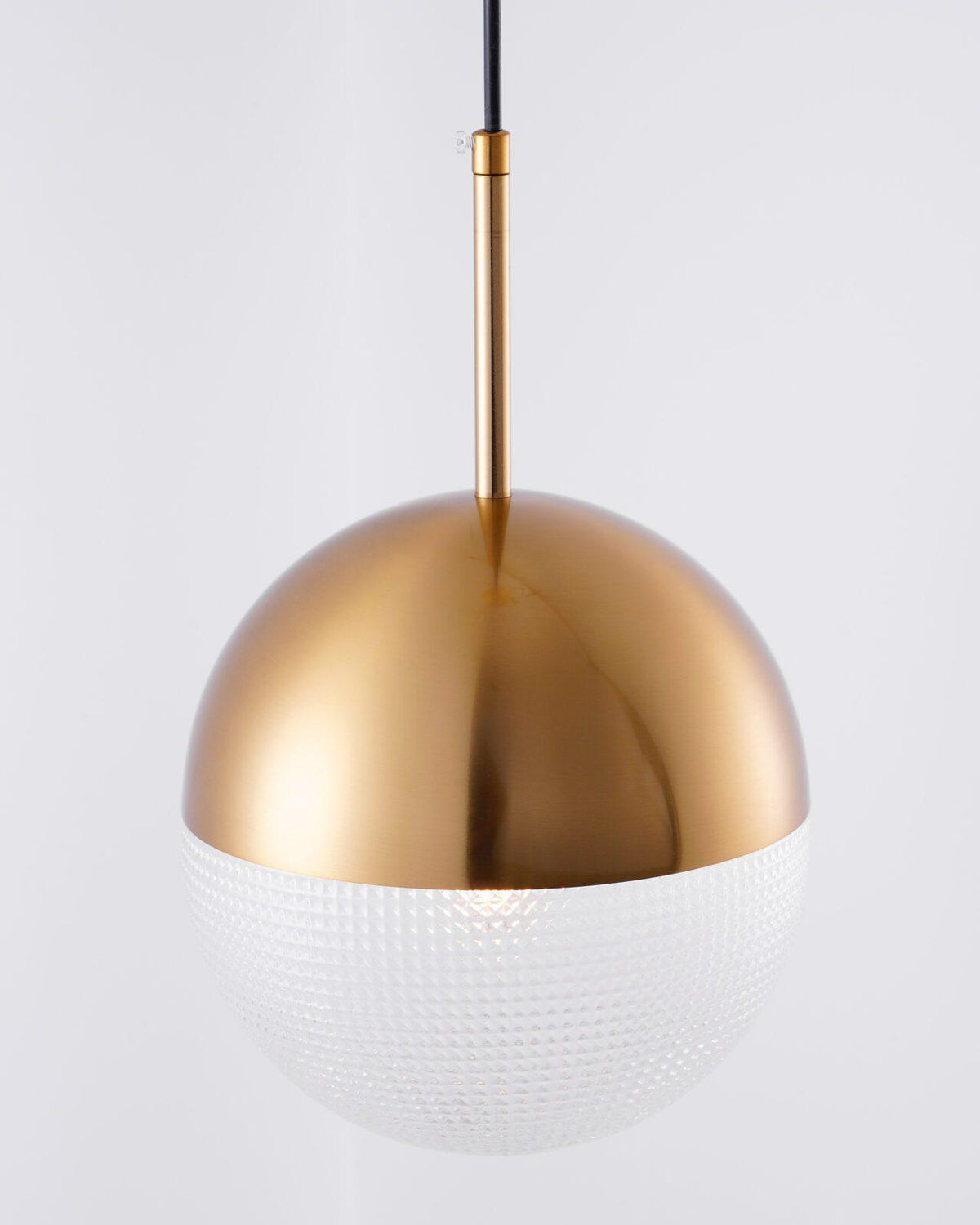 Kevelo lampada a sospensione ottone vetro moderna