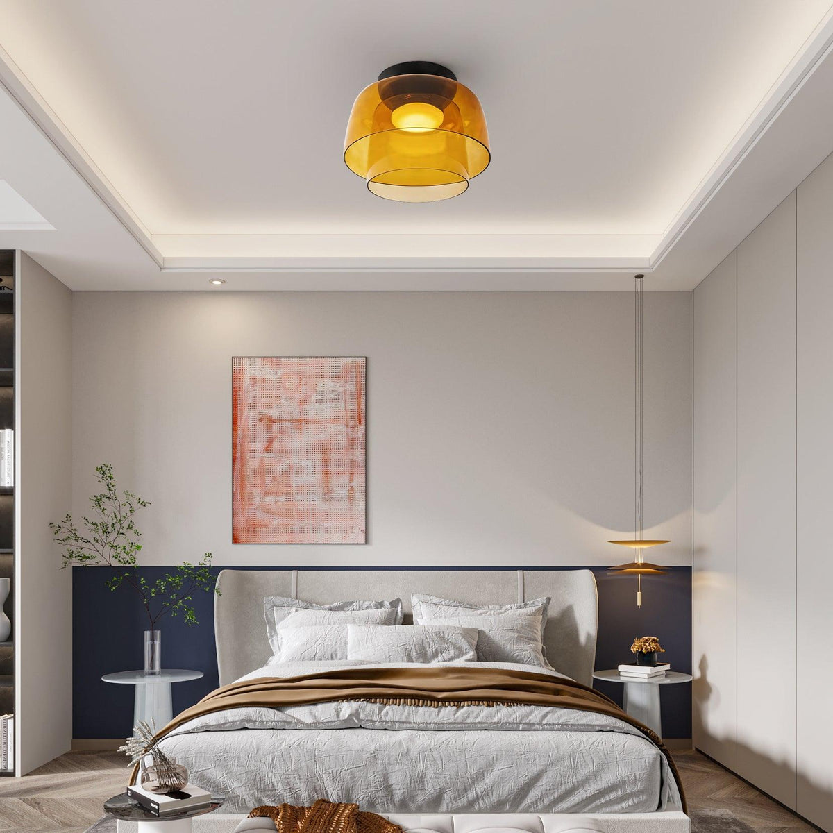 Miroriella lampada da soffitto Struttura stratificata Calda elegante