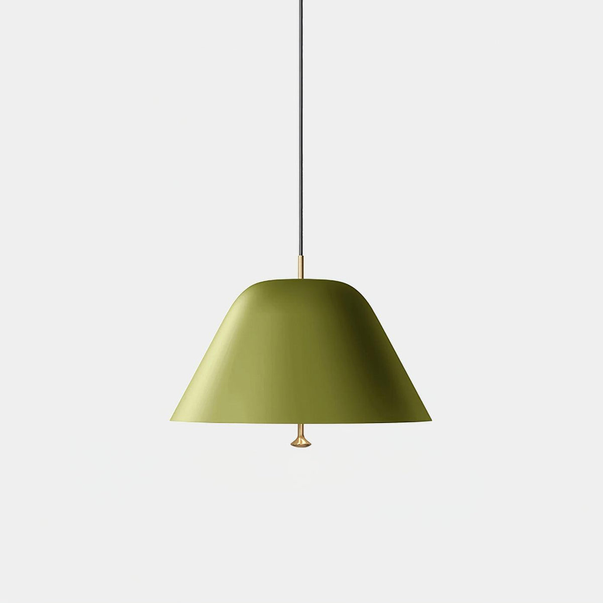 Lampada a sospensione moderna in metallo, paralume verde e bianco minimalista