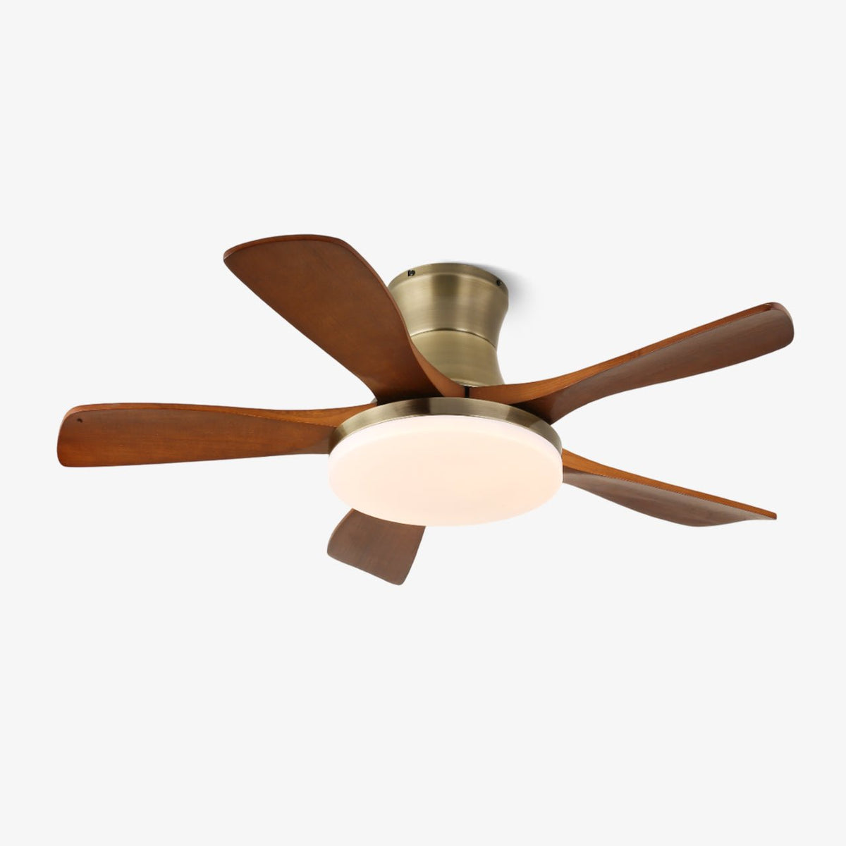 Brevo Ventilatore da soffitto con luce pale in legno