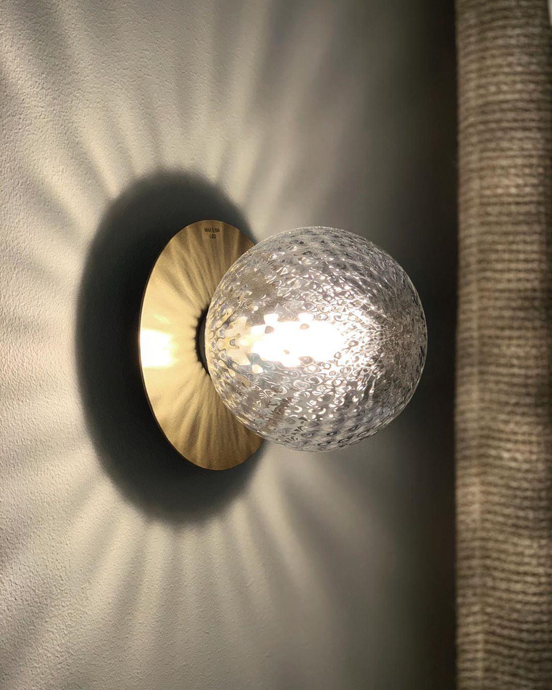 Nifte lampada da parete Disco sfera Globale minimalista