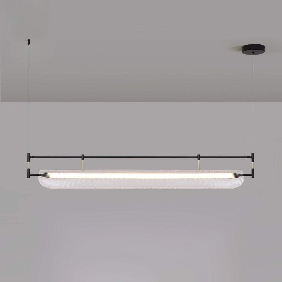 Meldo lampadario lineare Striscia Acrilico Lungo