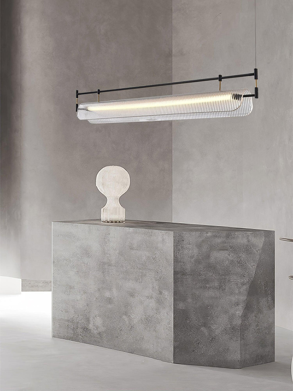 Meldo lampadario lineare Striscia Acrilico Lungo
