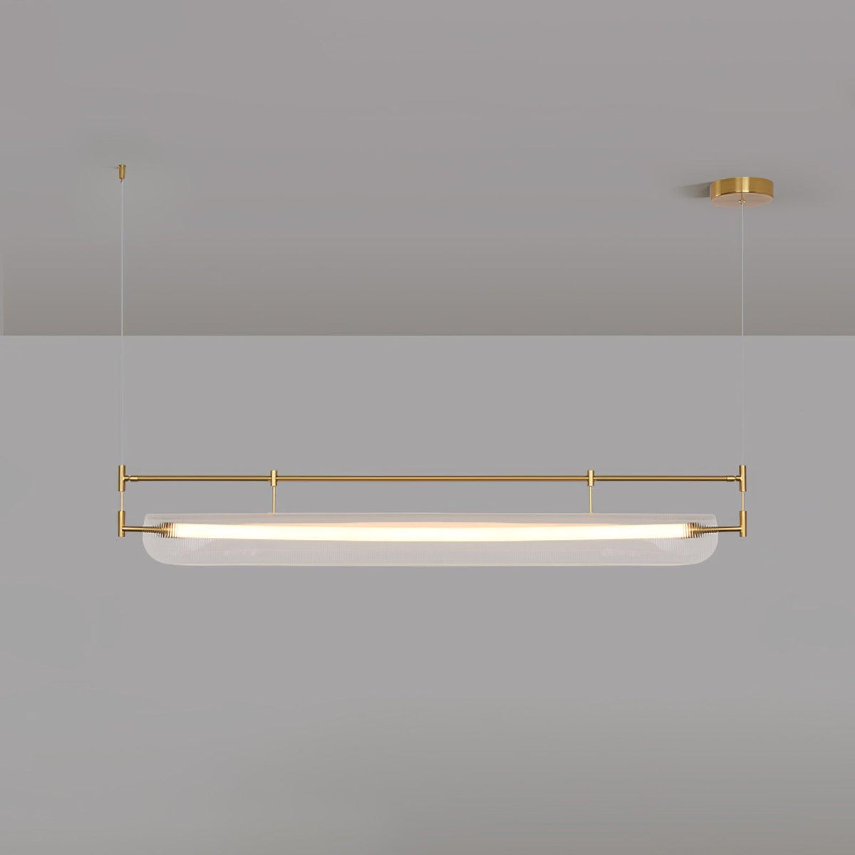 Meldo lampadario lineare Striscia Acrilico Lungo