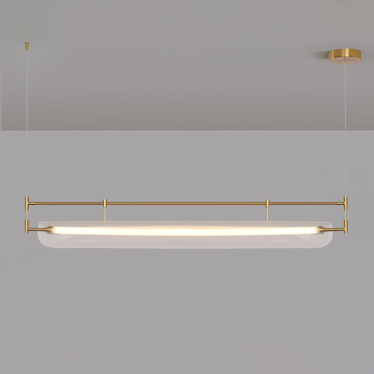 Meldo lampadario lineare Striscia Acrilico Lungo