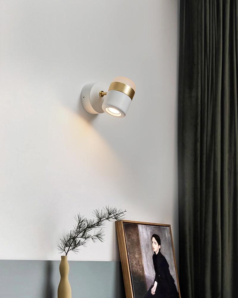 Liorinora lampada da parete in vetro nero con Cavo Regolabile