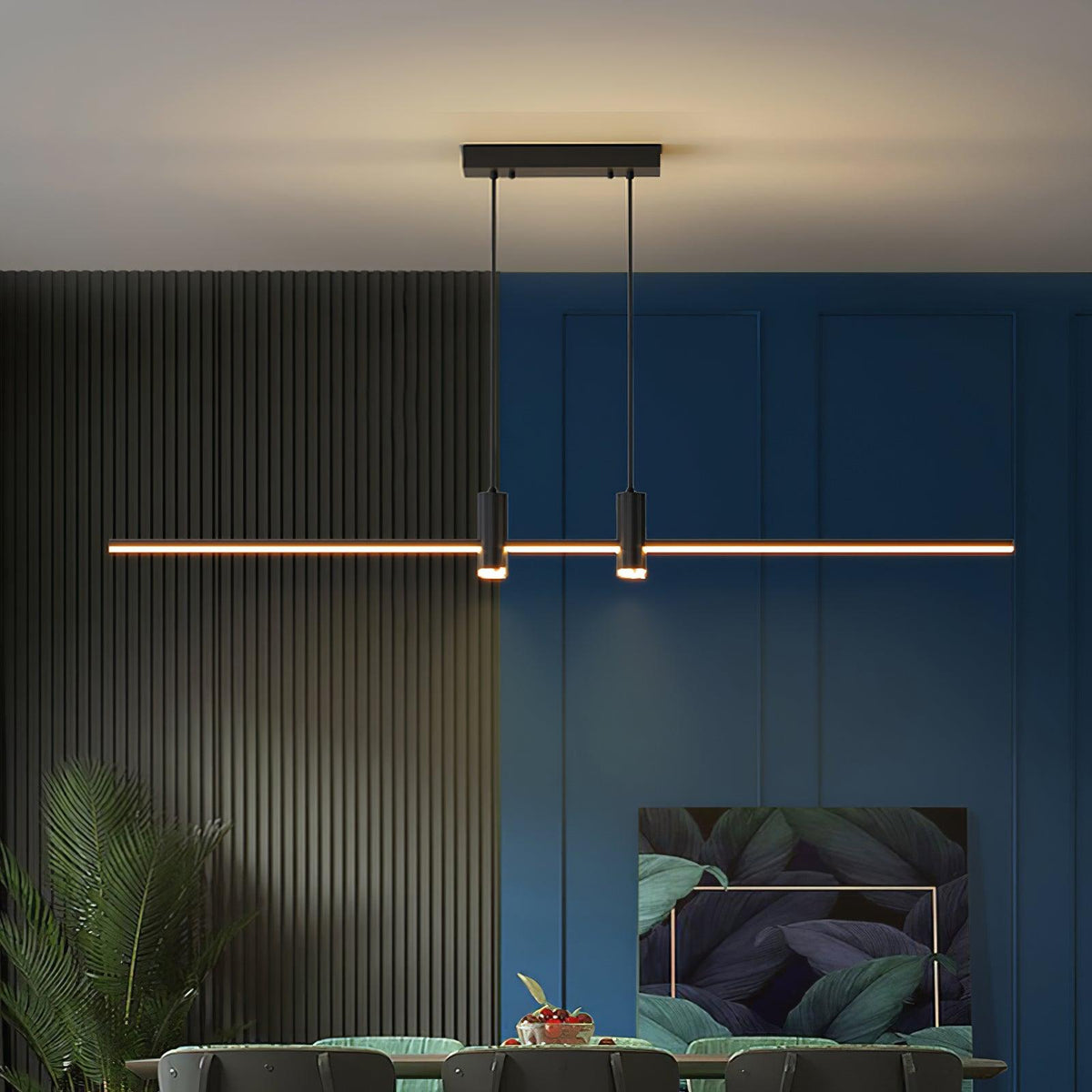 Auroaine lampada a sospensione Oro minimalista lineare per sala da pranzo