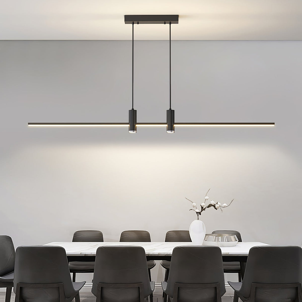Auroaine lampada a sospensione Oro minimalista lineare per sala da pranzo