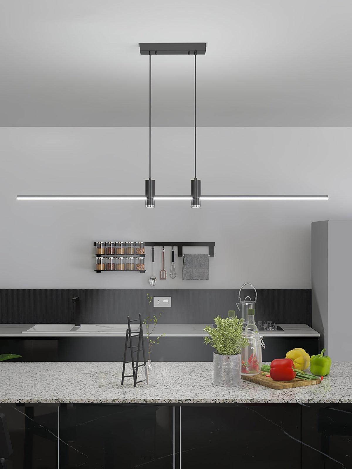 Auroaine lampada a sospensione Oro minimalista lineare per sala da pranzo
