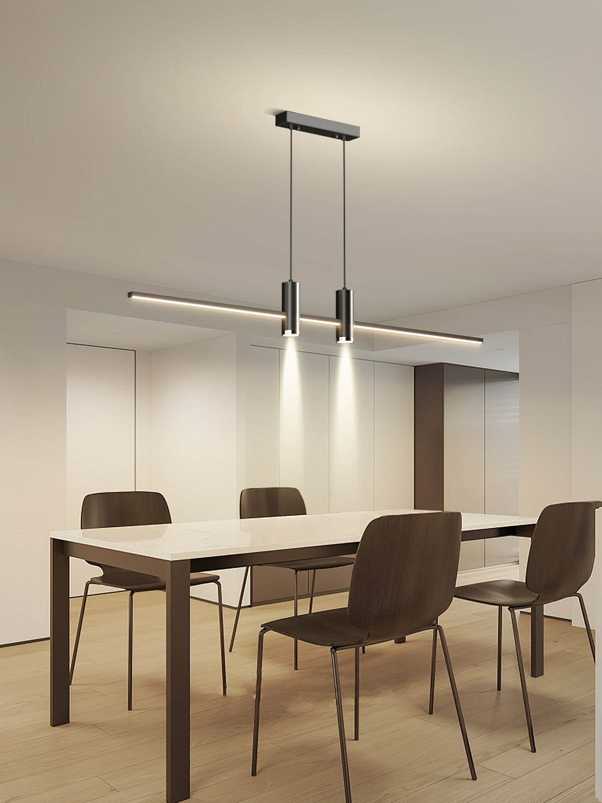 Auroaine lampada a sospensione Oro minimalista lineare per sala da pranzo