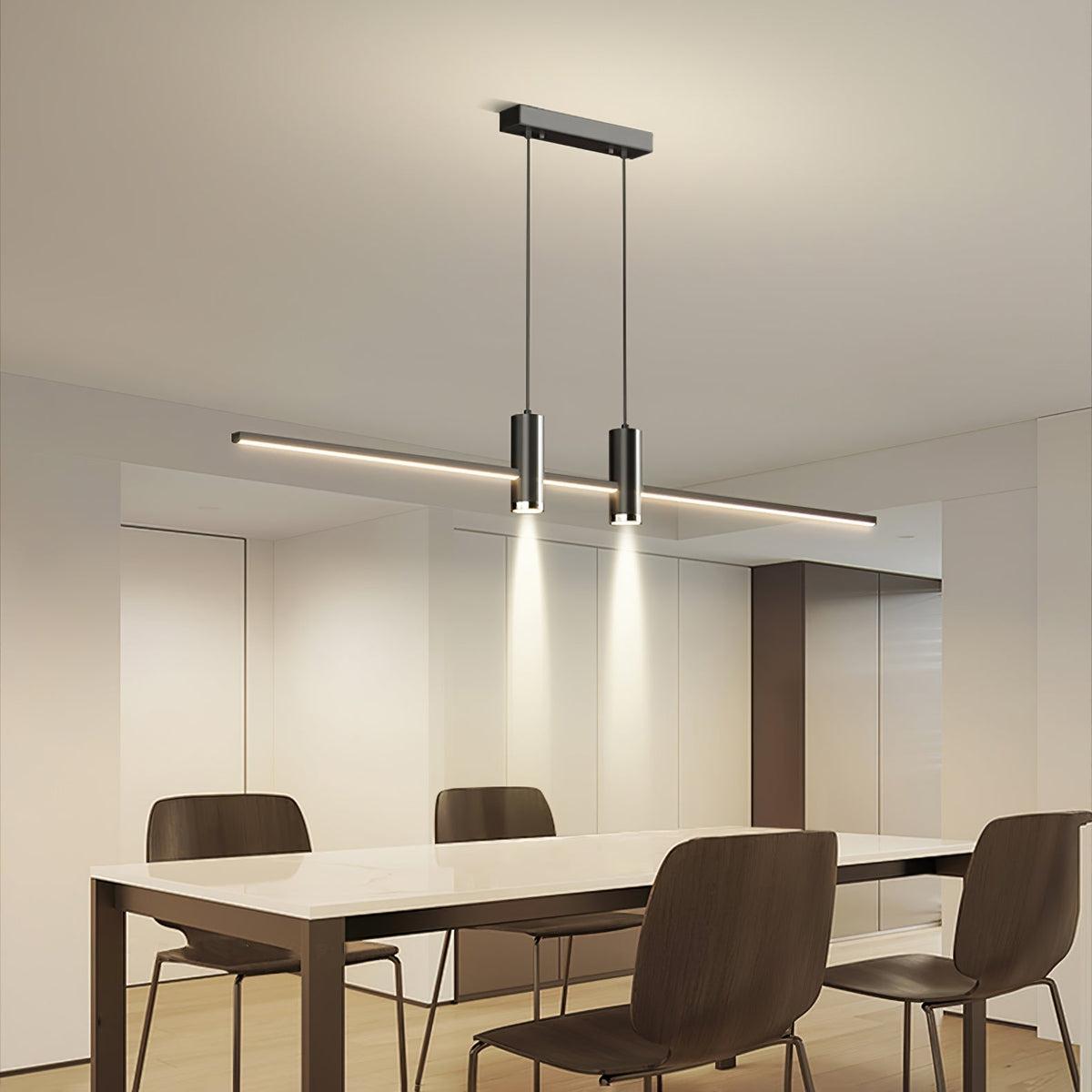 Auroaine lampada a sospensione Oro minimalista lineare per sala da pranzo