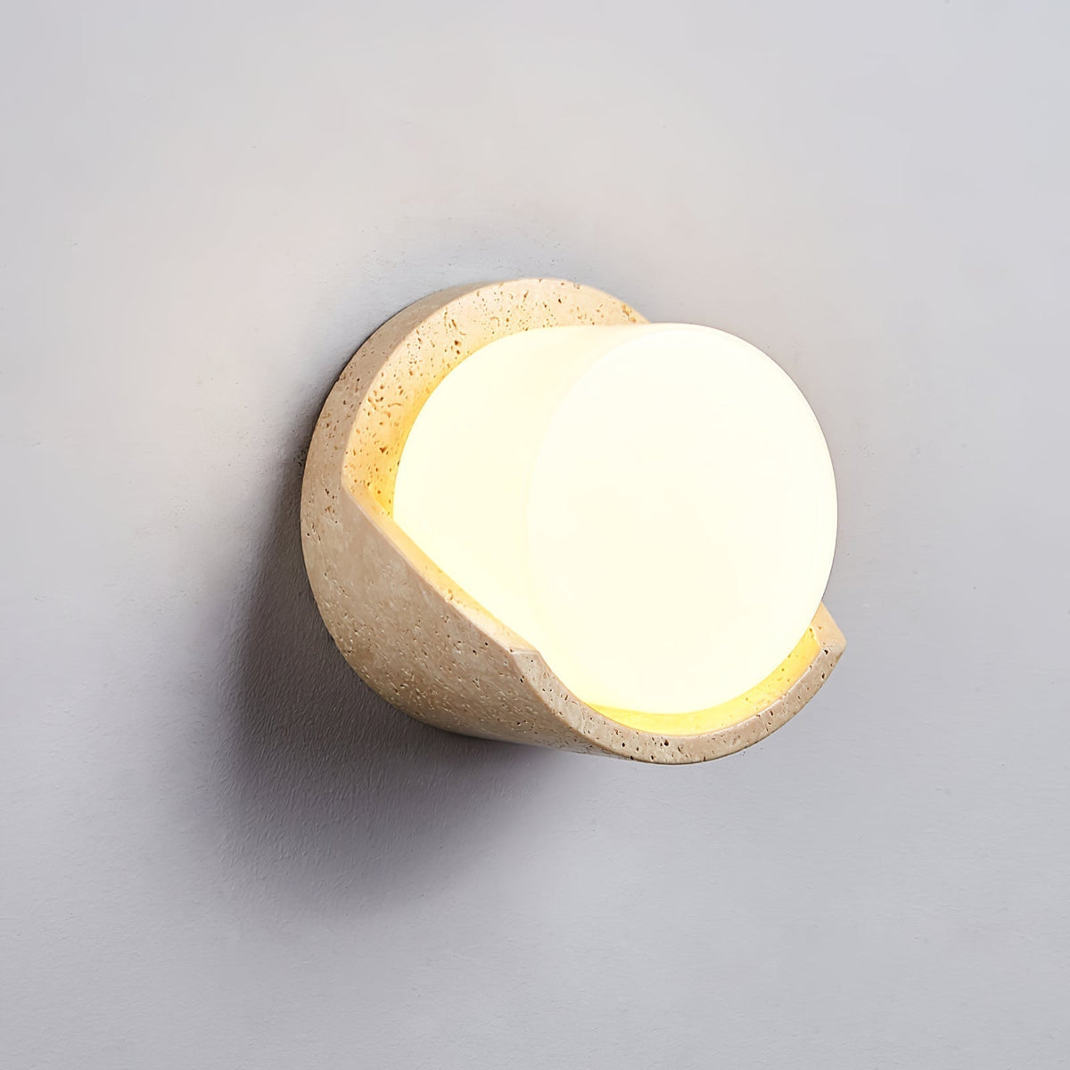 Quendis lampada da parete in travertino Giallo