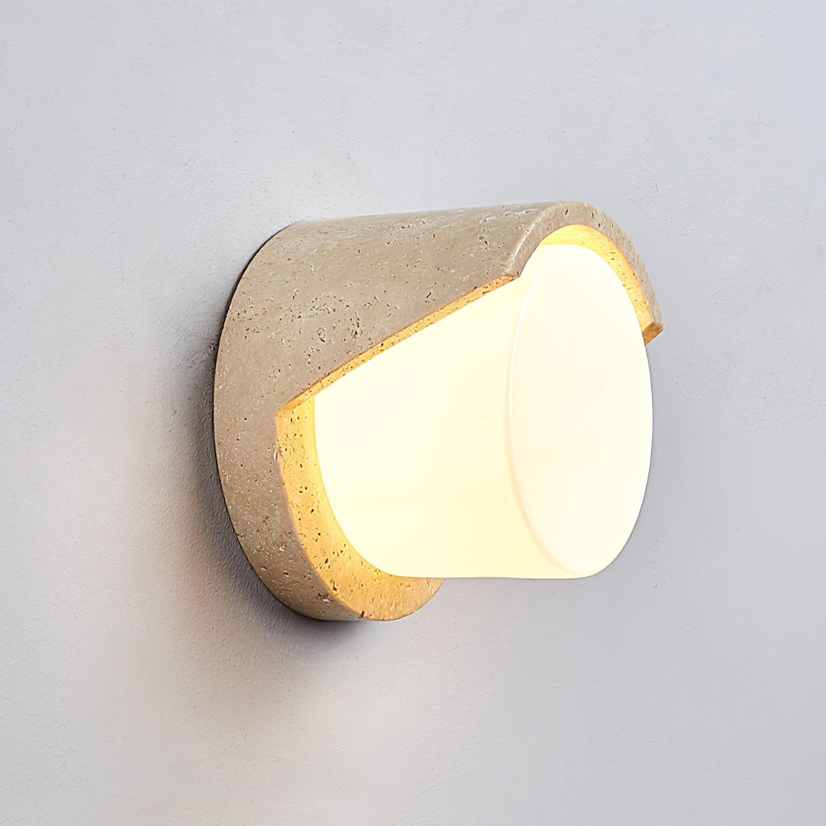 Quendis lampada da parete in travertino Giallo