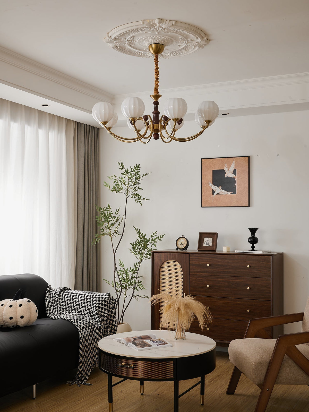 Omirara lampadario Eleganza vintage in legno Tradizionale