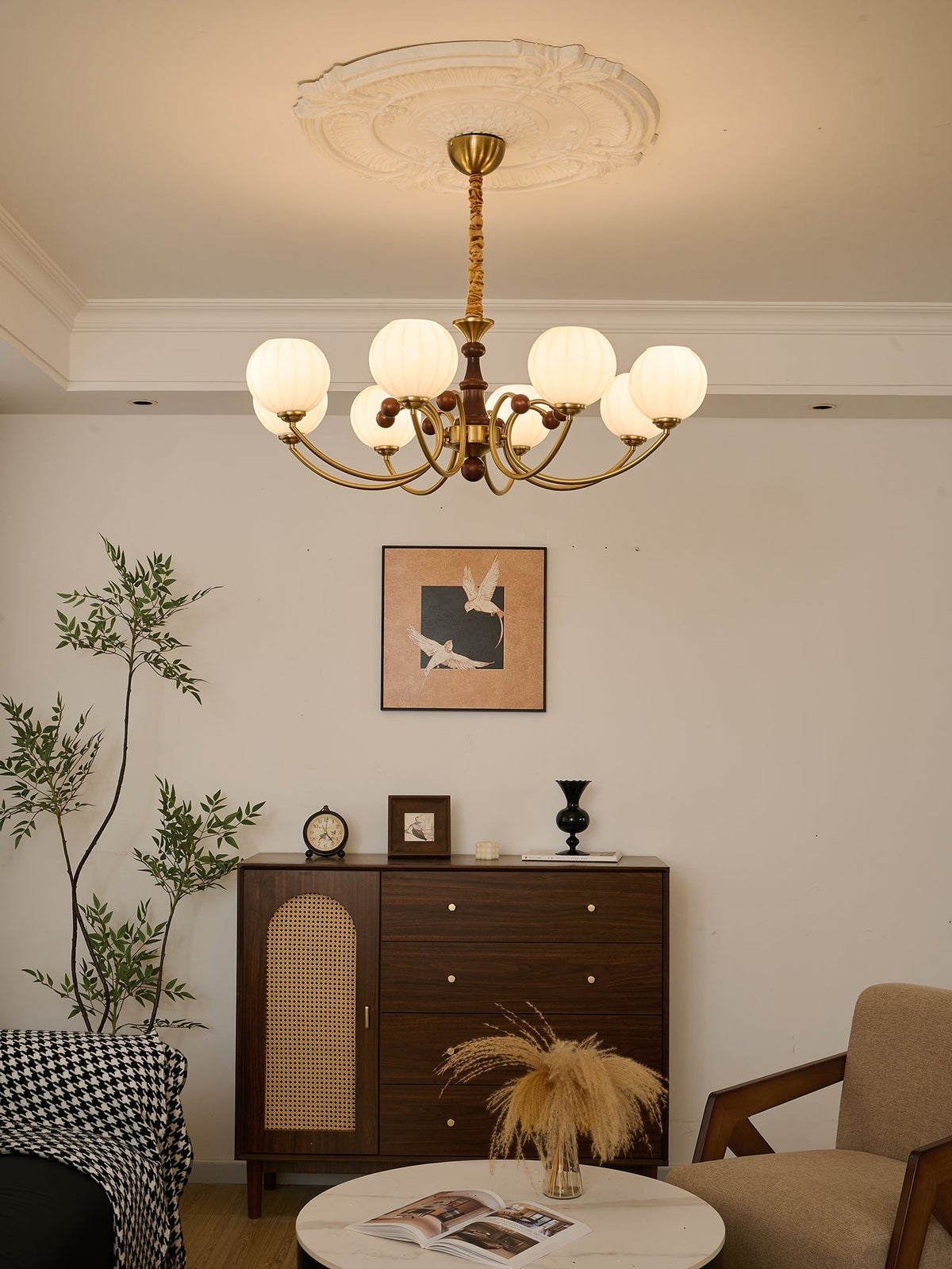 Omirara lampadario Eleganza vintage in legno Tradizionale