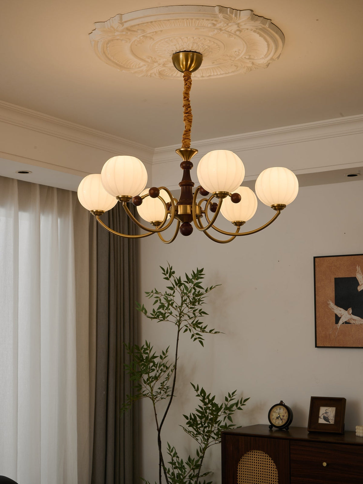 Omirara lampadario Eleganza vintage in legno Tradizionale