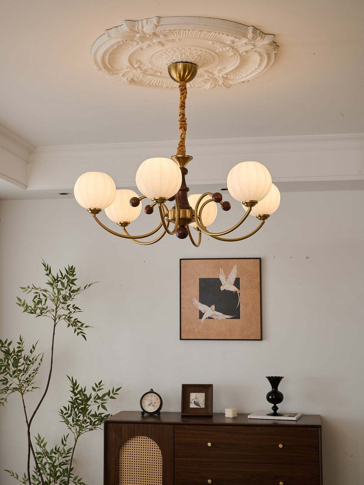 Omirara lampadario Eleganza vintage in legno Tradizionale