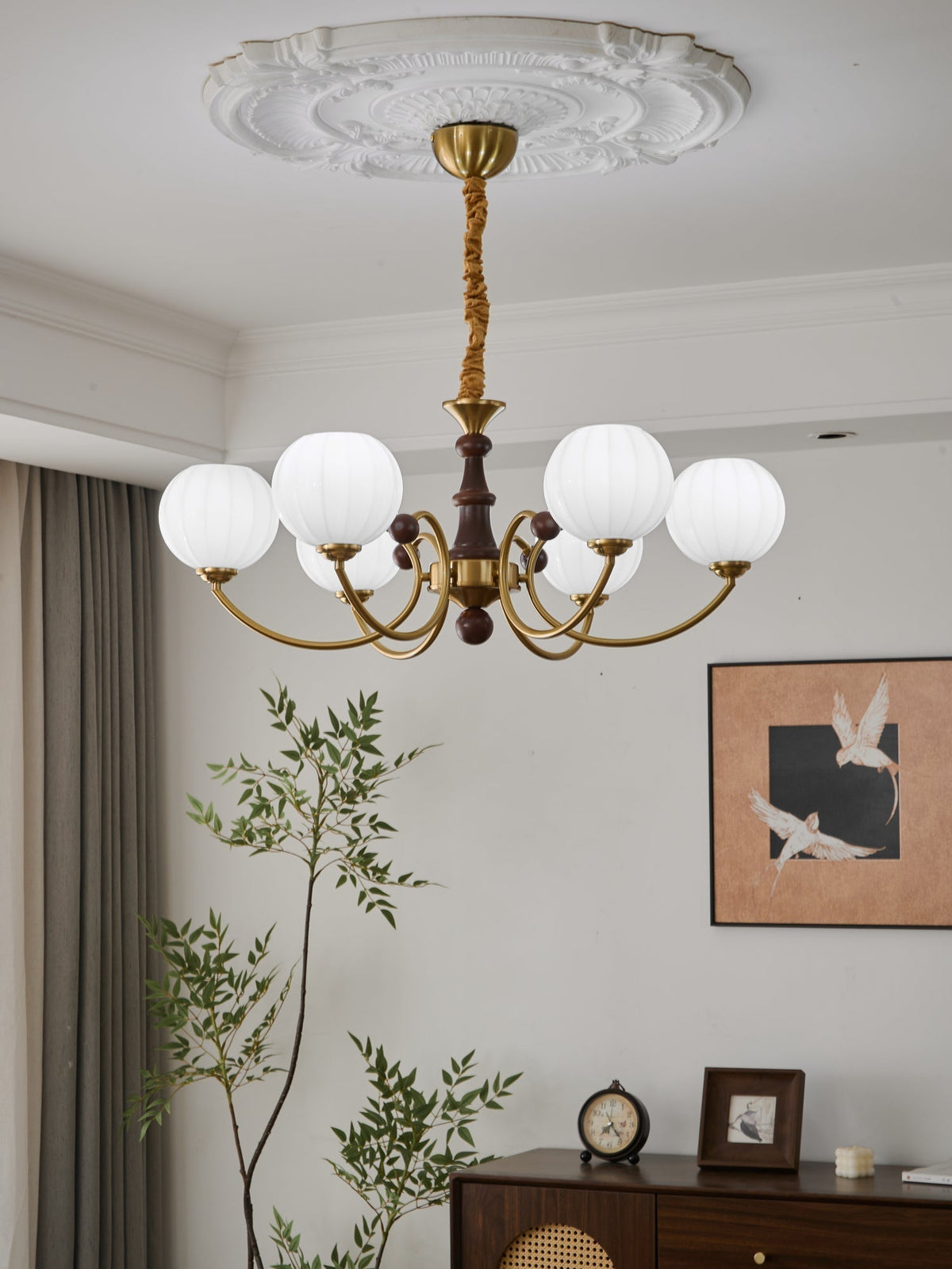 Omirara lampadario Eleganza vintage in legno Tradizionale