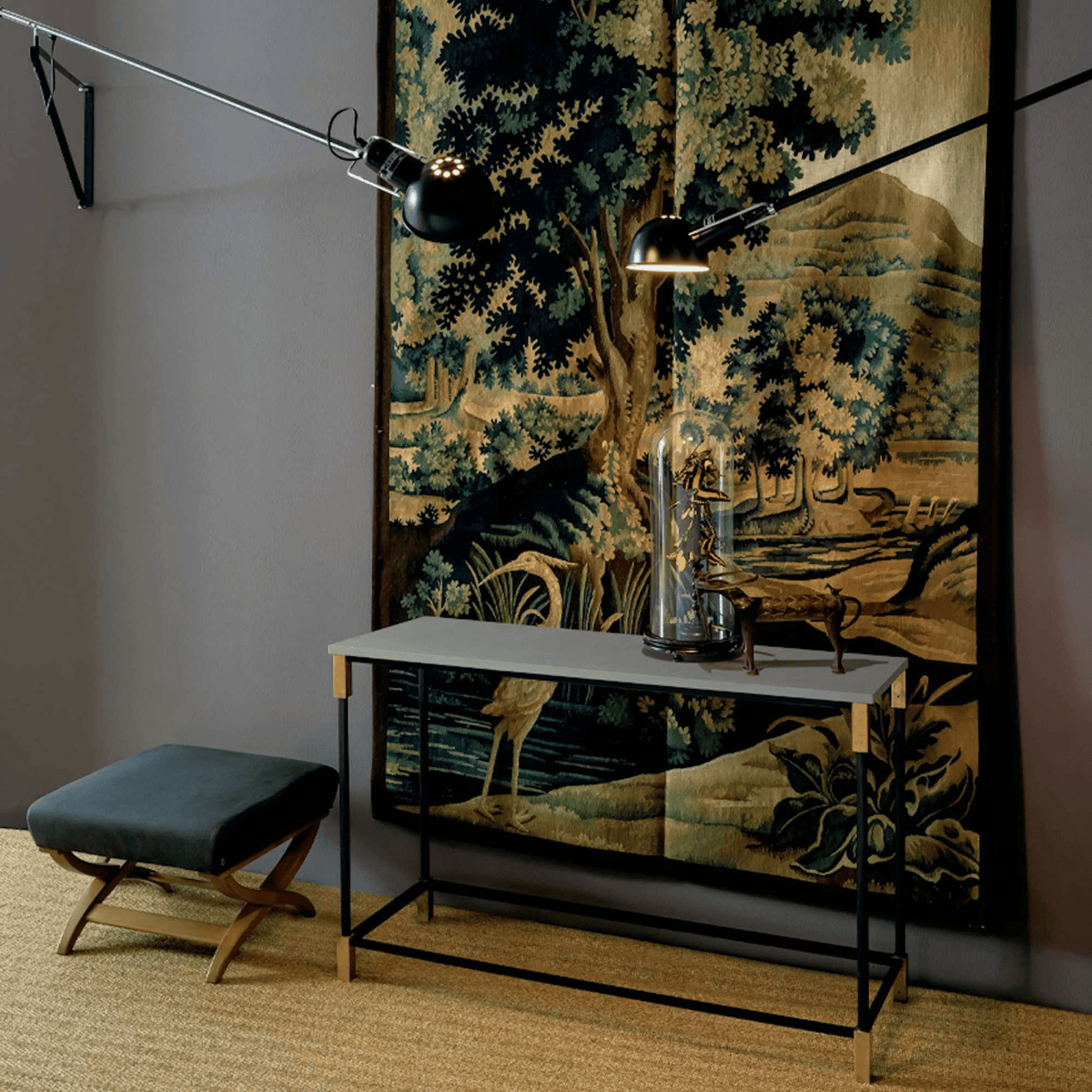 Vellaro lampada da parete con Braccio Oscillante Lungo