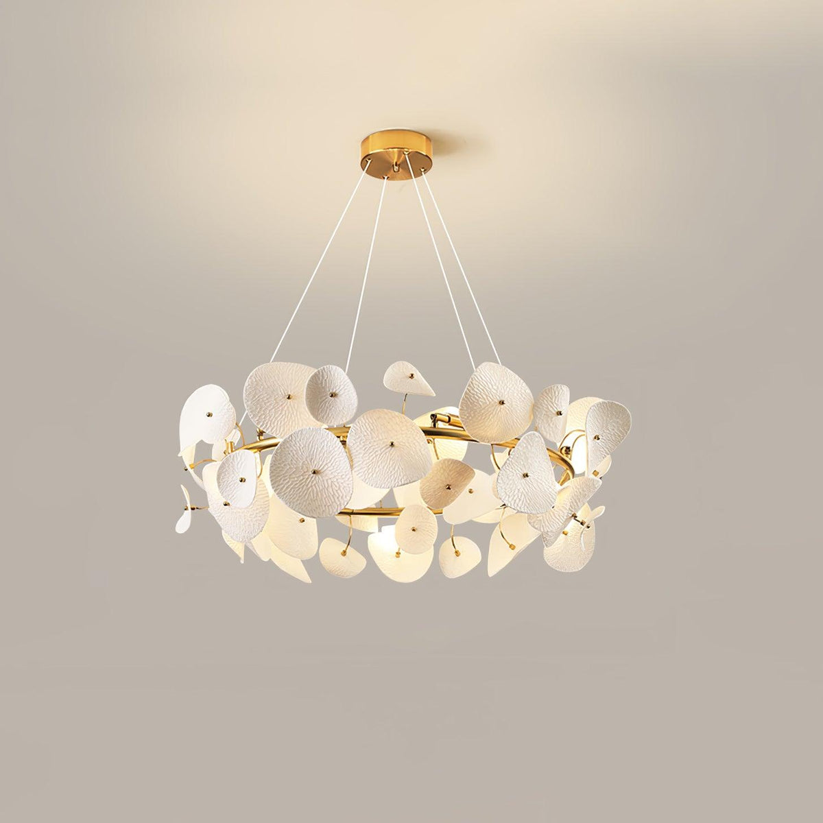 Virinira Moderna Eleganza Petalo Ceramica Lux Lampadario - Relic Pieces