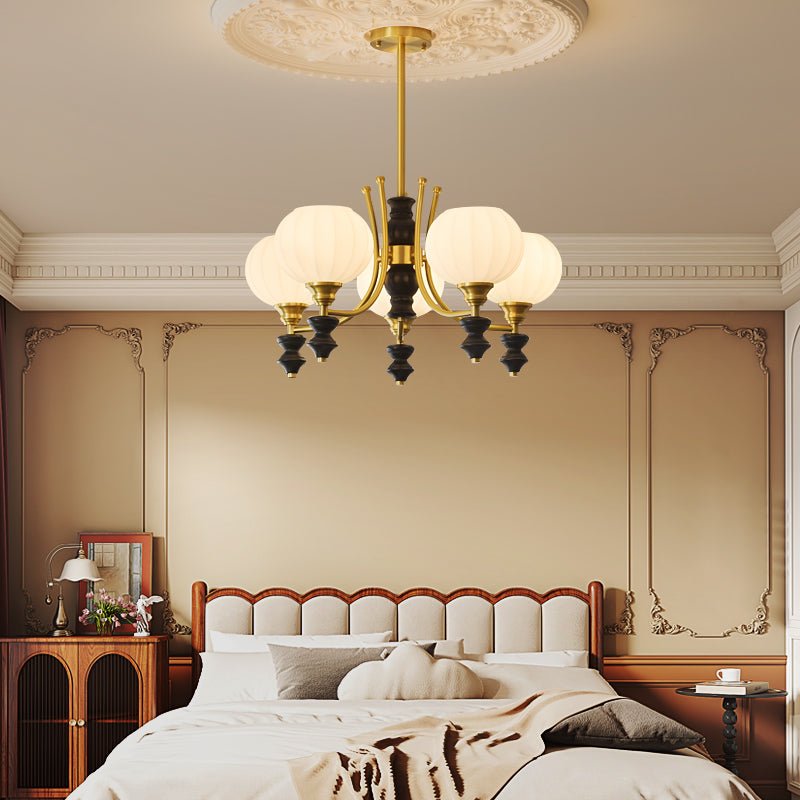 Zavenen lampadario Eleganza vintage in legno e ottone