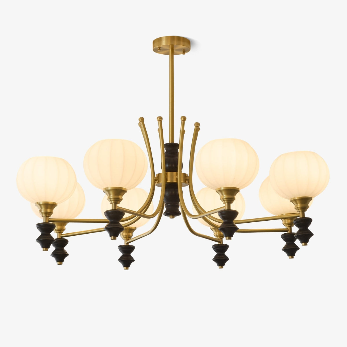 Zavenen lampadario Eleganza vintage in legno e ottone