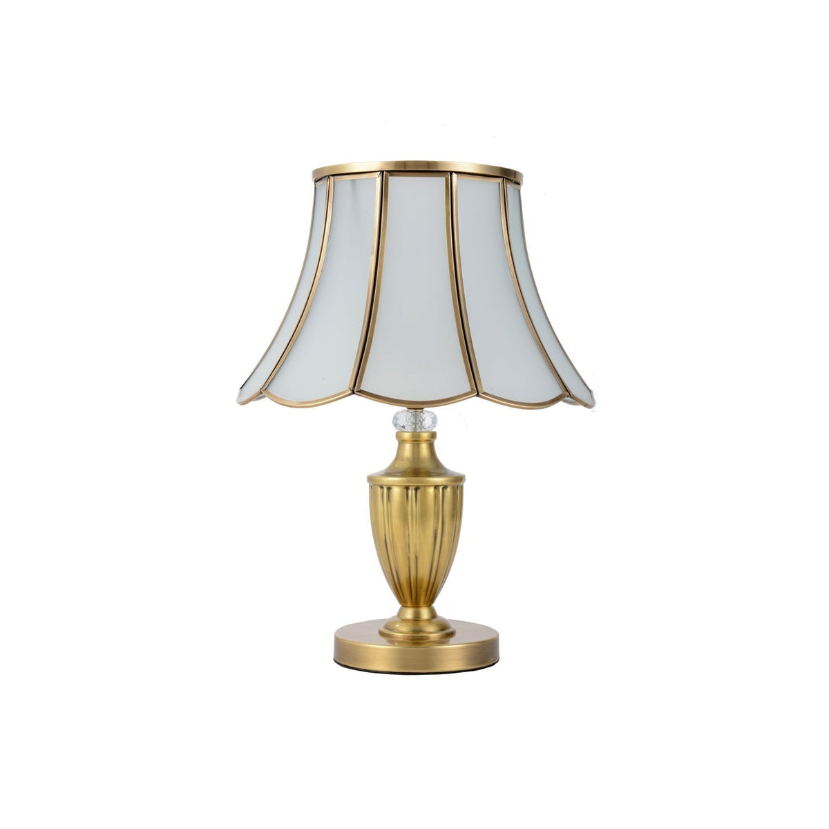 Valencia lampada da tavolo in ottone e vetro vintage