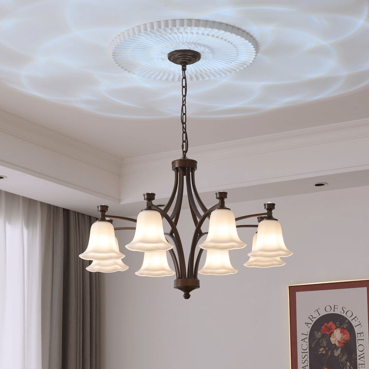 Viloros lampadario Tradizionale Premium in vetro a Campana