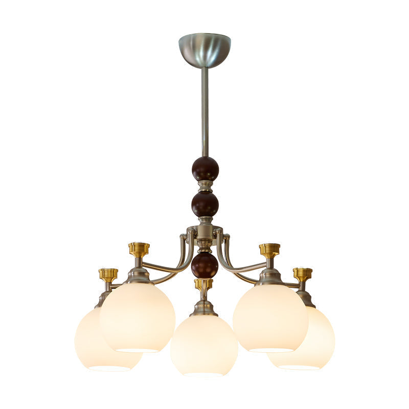 Eursoria lampadario legno vetro Art Orb Tradizionale a globo