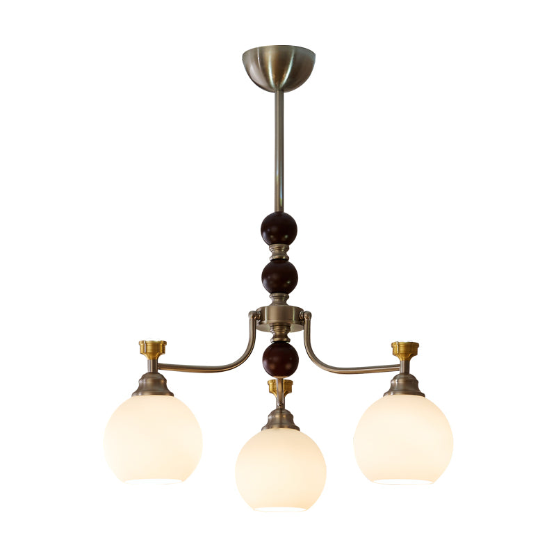 Eursoria lampadario legno vetro Art Orb Tradizionale a globo