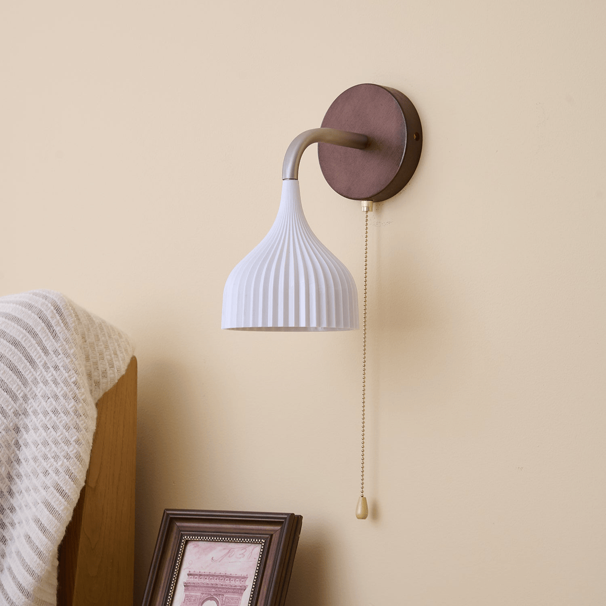 Cimararae Elegance lampada da parete in legno classico