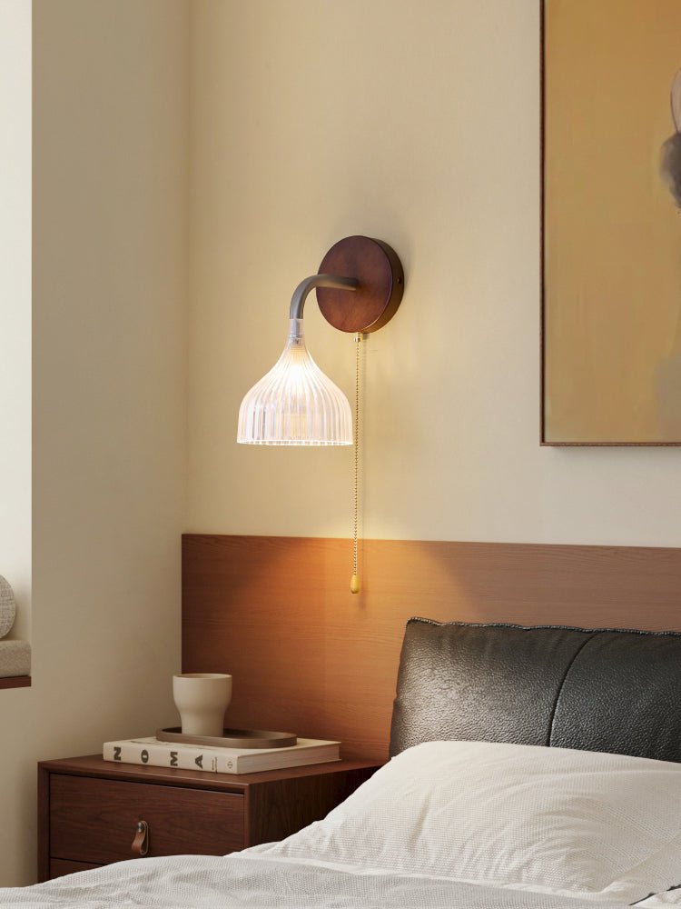 Cimararae Elegance lampada da parete in legno classico