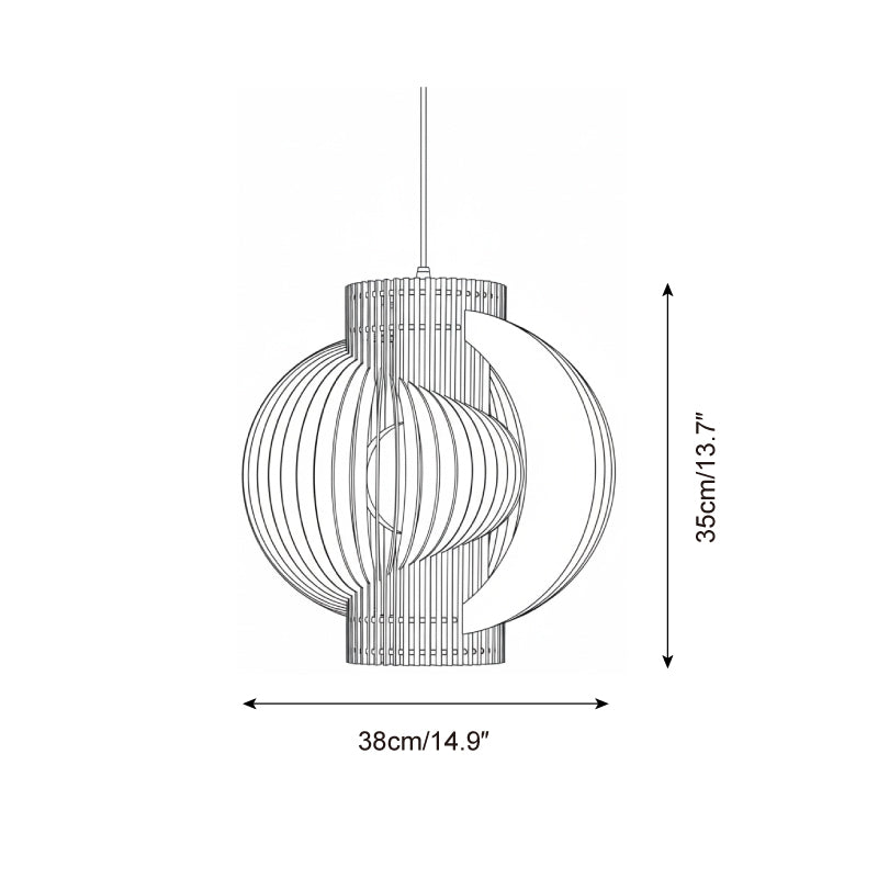 Rinaena lampada a sospensione in legno