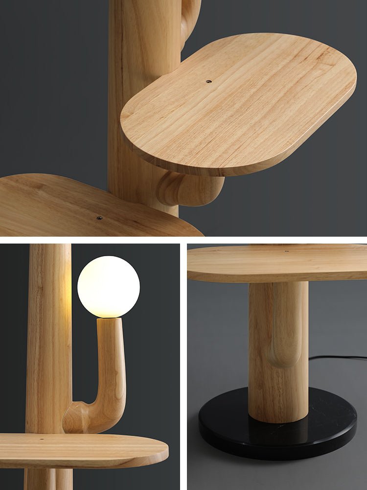Rymb lampada da terra in legno