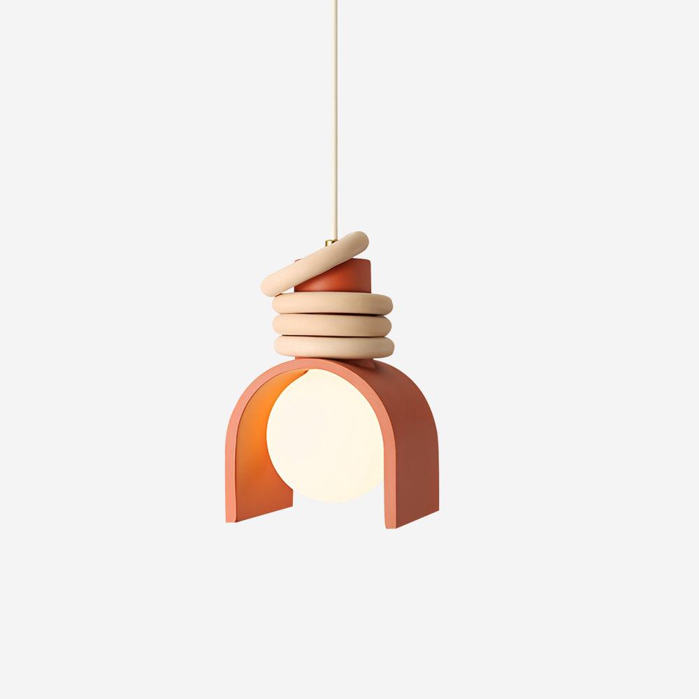 Lampada a sospensione con sfera in vetro per illuminare artisticamente le sale da pranzo