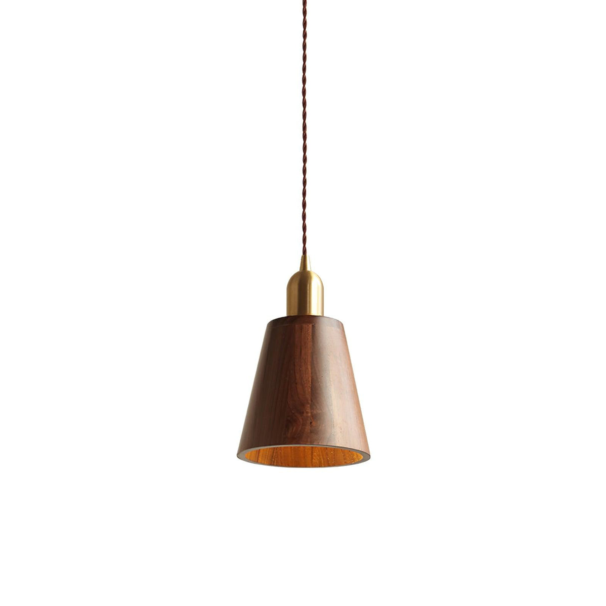 Sylinenne lampada a sospensione ottone legno di Noce moderna per soggiorno